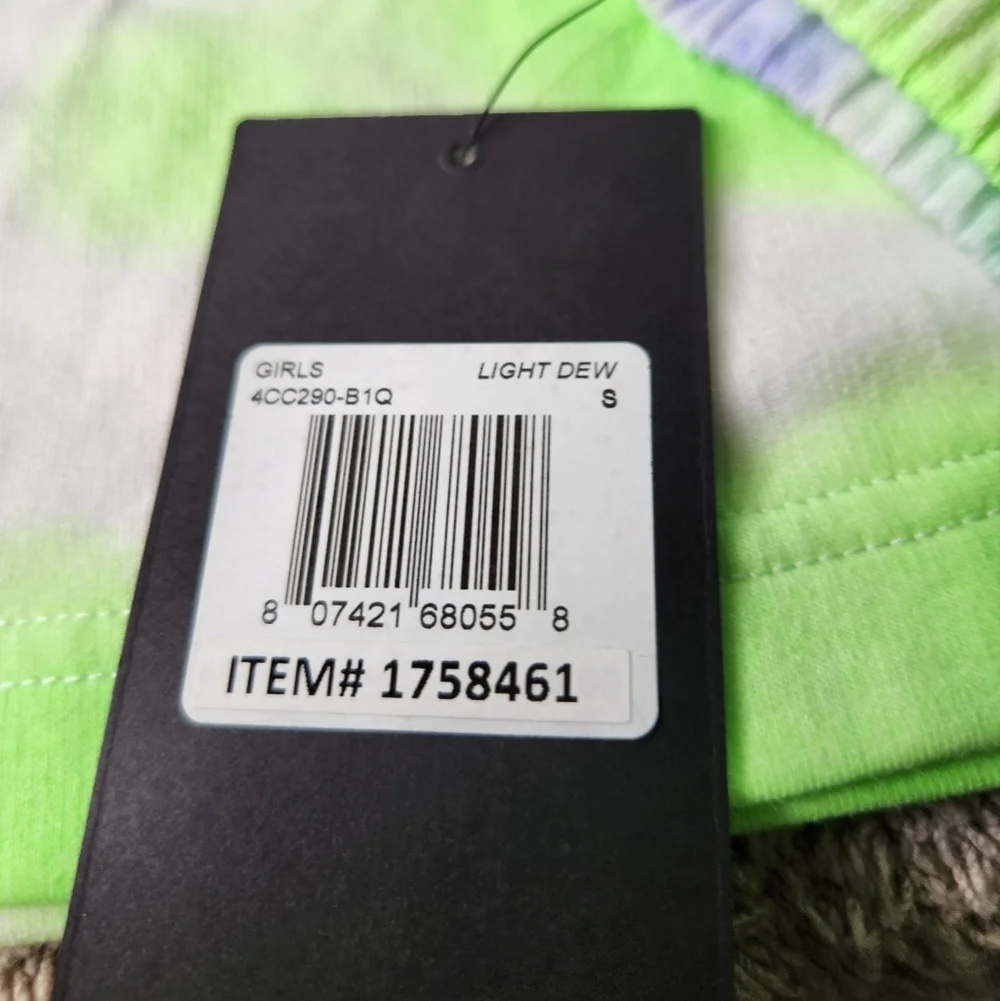 Converse S Green Girl's All Over Print Tie-Dye Boxy Hoodie (Big Kids) Size S